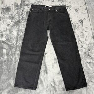 Vintage Levis 550 Jeans Relaxed Fit Straight Leg Black Denim Pants Men 40x32 Y2K